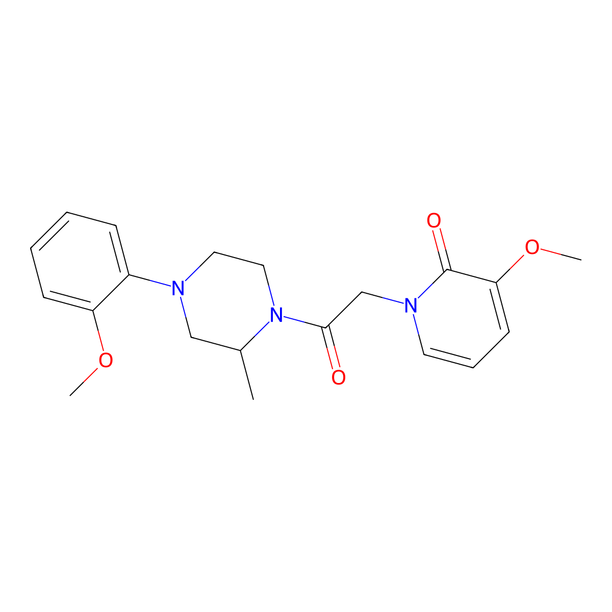 3-Methoxy-1-{2-[4-(2-methoxyphenyl)-2-methylpiperazin-1-yl]-2-oxoethyl}-1,2-dihydropyridin-2-one molecular structure, CAS 1497750-72-7