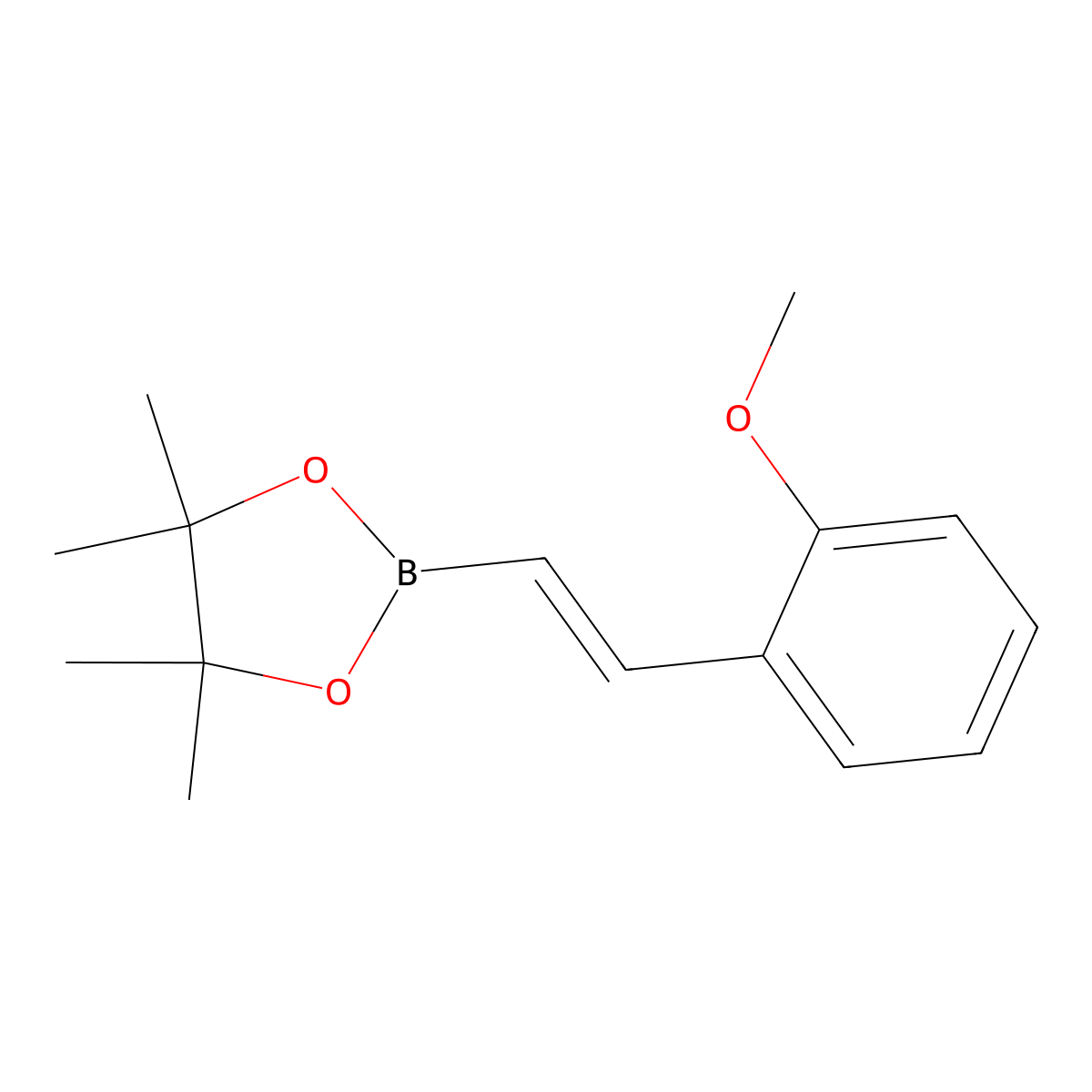 (E)-2-(2-Methoxystyryl)-4,4,5,5-tetramethyl-1,3,2-dioxaborolane molecular structure, CAS 149777-81-1