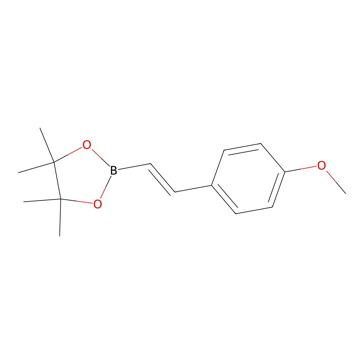 (E)-2-(4-Methoxystyryl)-4,4,5,5-tetramethyl-1,3,2-dioxaborolane molecular structure, CAS 149777-83-3