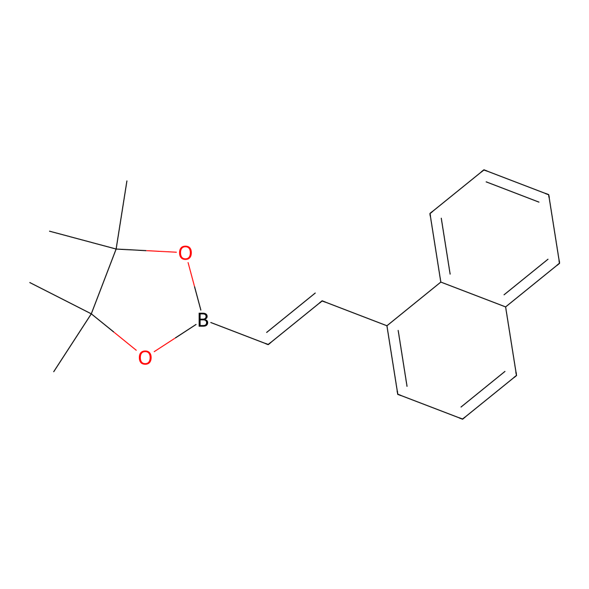 4,4,5,5-tetramethyl-2-[(1E)-2-(naphthalen-1-yl)ethenyl]-1,3,2-dioxaborolane molecular structure, CAS 149777-87-7