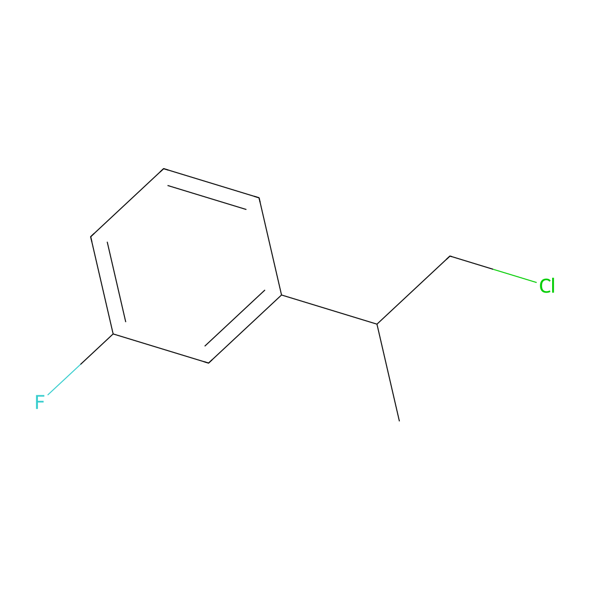 1-(1-Chloropropan-2-yl)-3-fluorobenzene molecular structure, CAS 1497779-12-0