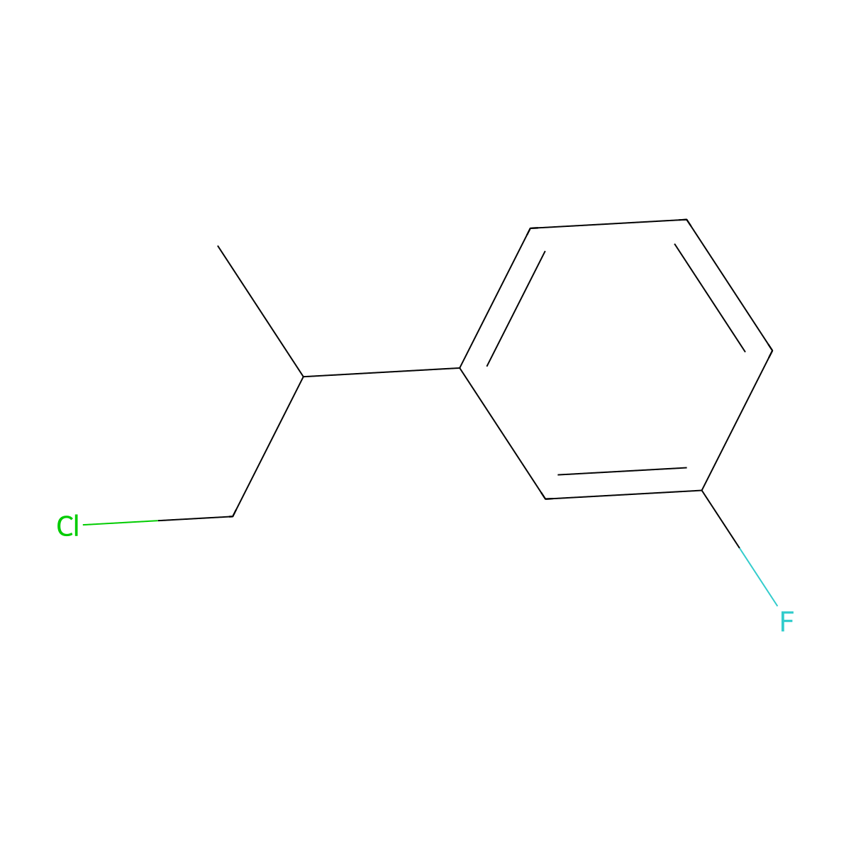 1-(1-Chloropropan-2-yl)-3-fluorobenzene molecular structure, CAS 1497779-12-0