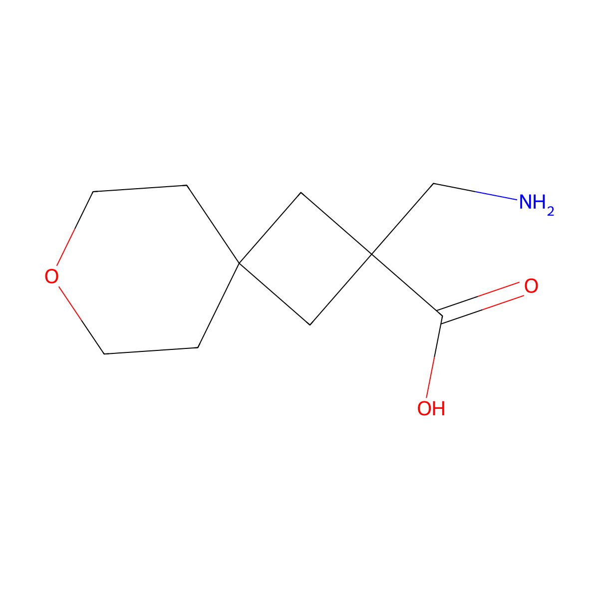 2-(Aminomethyl)-7-oxaspiro[3.5]nonane-2-carboxylic acid molecular structure, CAS 1497787-90-2