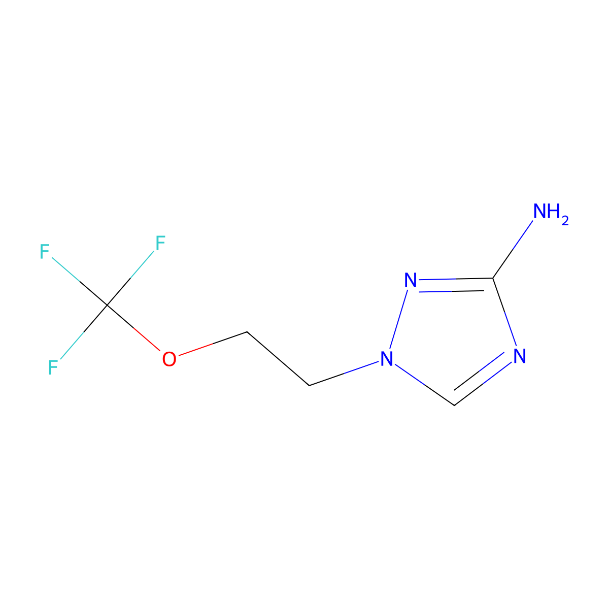 1-(2-(Trifluoromethoxy)ethyl)-1h-1,2,4-triazol-3-amine molecular structure, CAS 1497793-15-3
