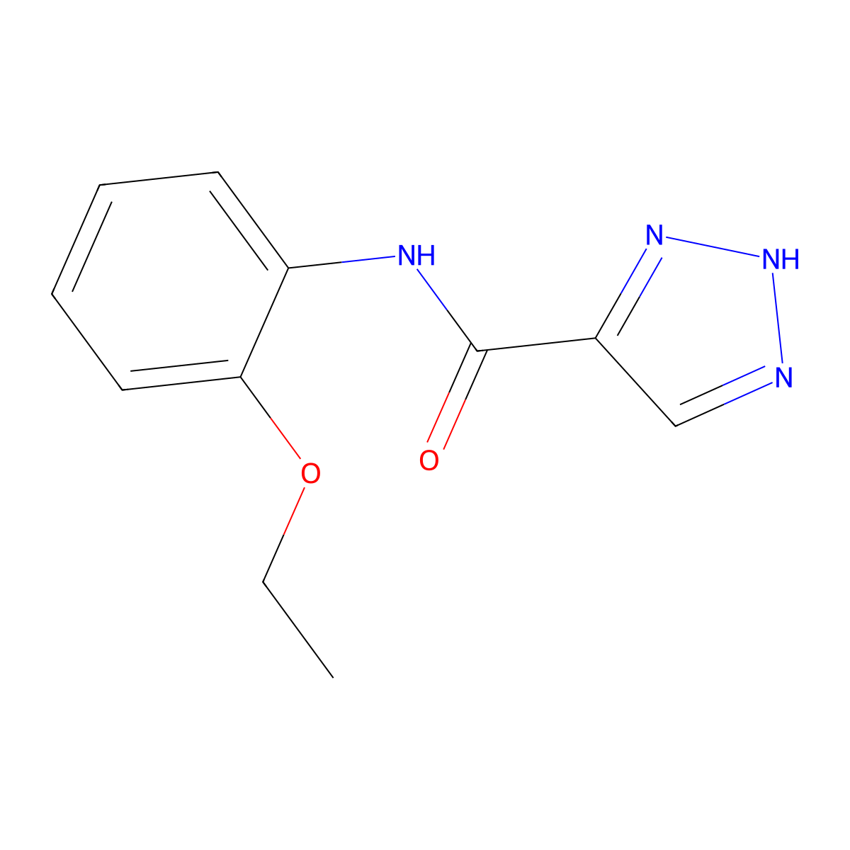 N-(2-ethoxyphenyl)-1H-1,2,3-triazole-5-carboxamide molecular structure, CAS 1497793-91-5