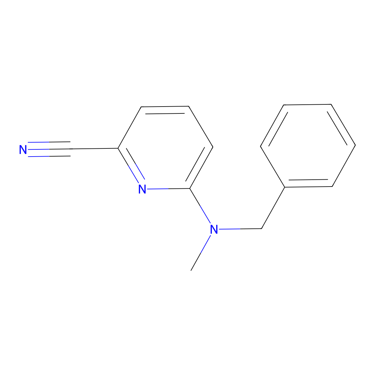 6-[Benzyl(methyl)amino]pyridine-2-carbonitrile molecular structure, CAS 1497802-68-2