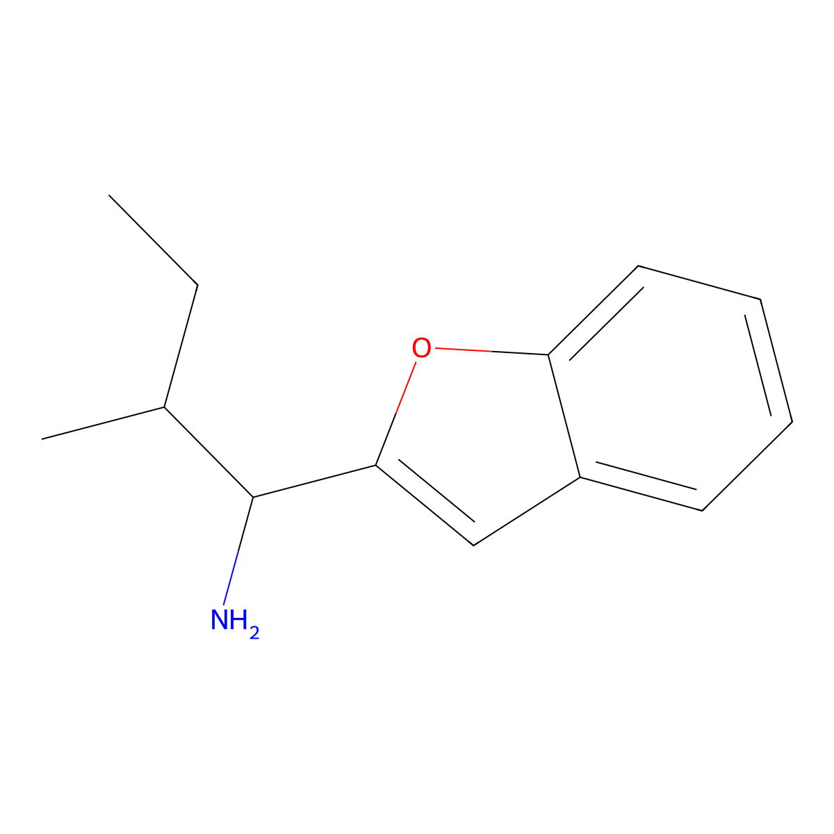 1-(Benzofuran-2-yl)-2-methylbutan-1-amine molecular structure, CAS 1497840-88-6