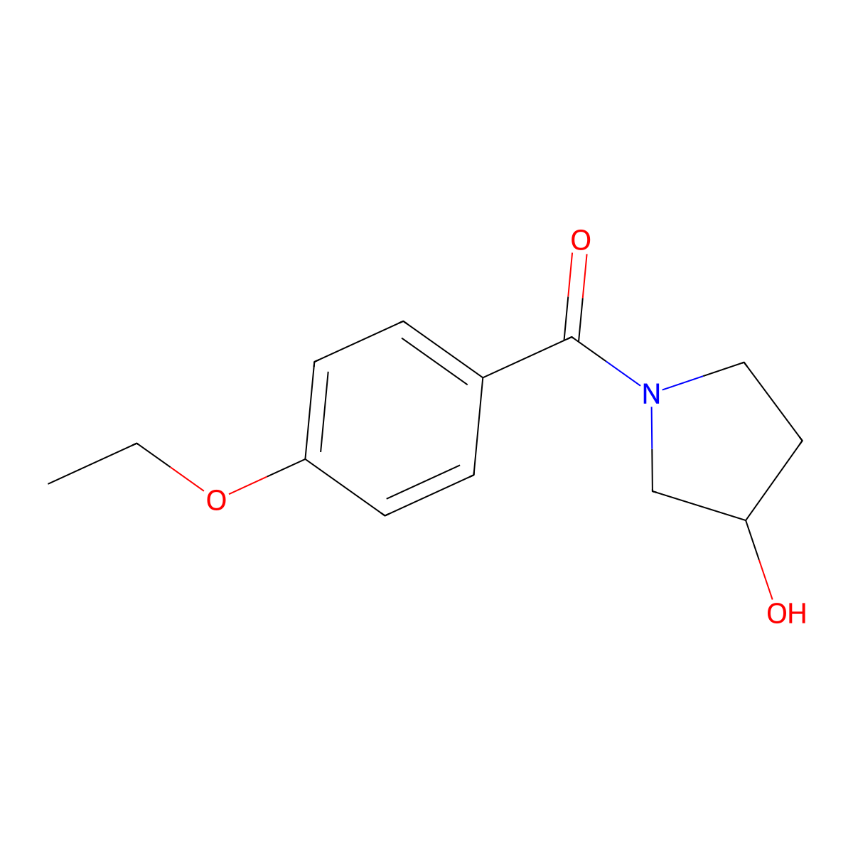 (4-Ethoxyphenyl)(3-hydroxypyrrolidin-1-yl)methanone molecular structure, CAS 1497856-23-1