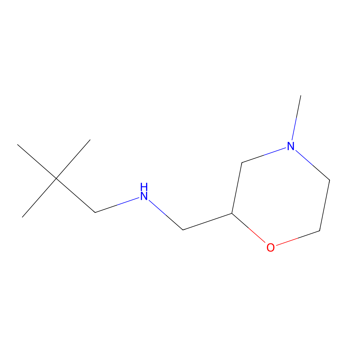 (2,2-Dimethylpropyl)[(4-methylmorpholin-2-yl)methyl]amine molecular structure, CAS 1497862-69-7