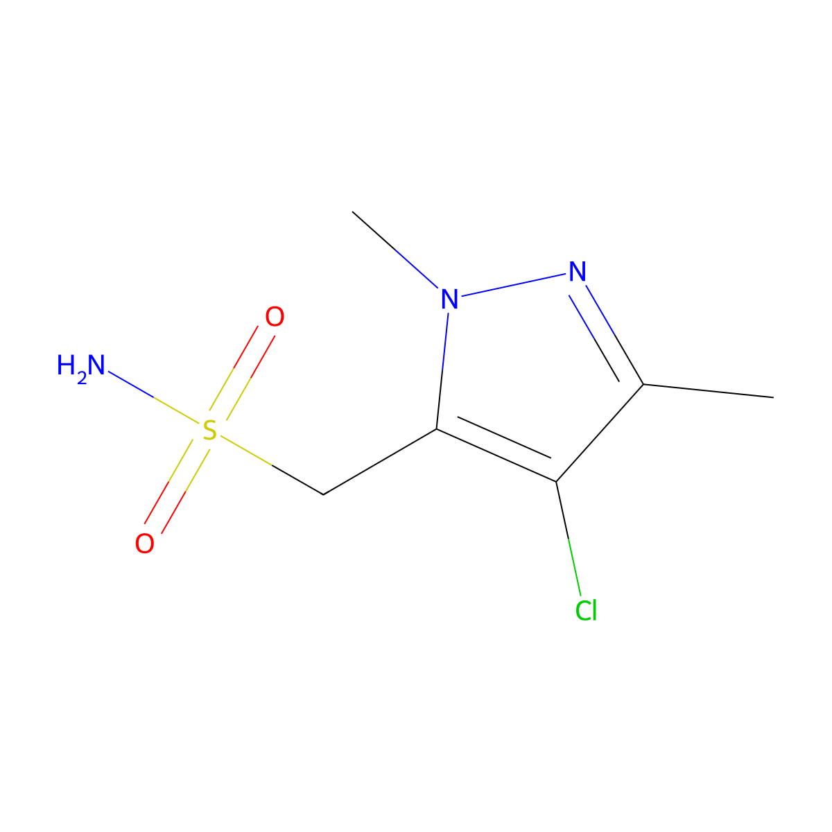 (4-Chloro-1,3-dimethyl-1H-pyrazol-5-YL)methanesulfonamide molecular structure, CAS 1497869-83-6