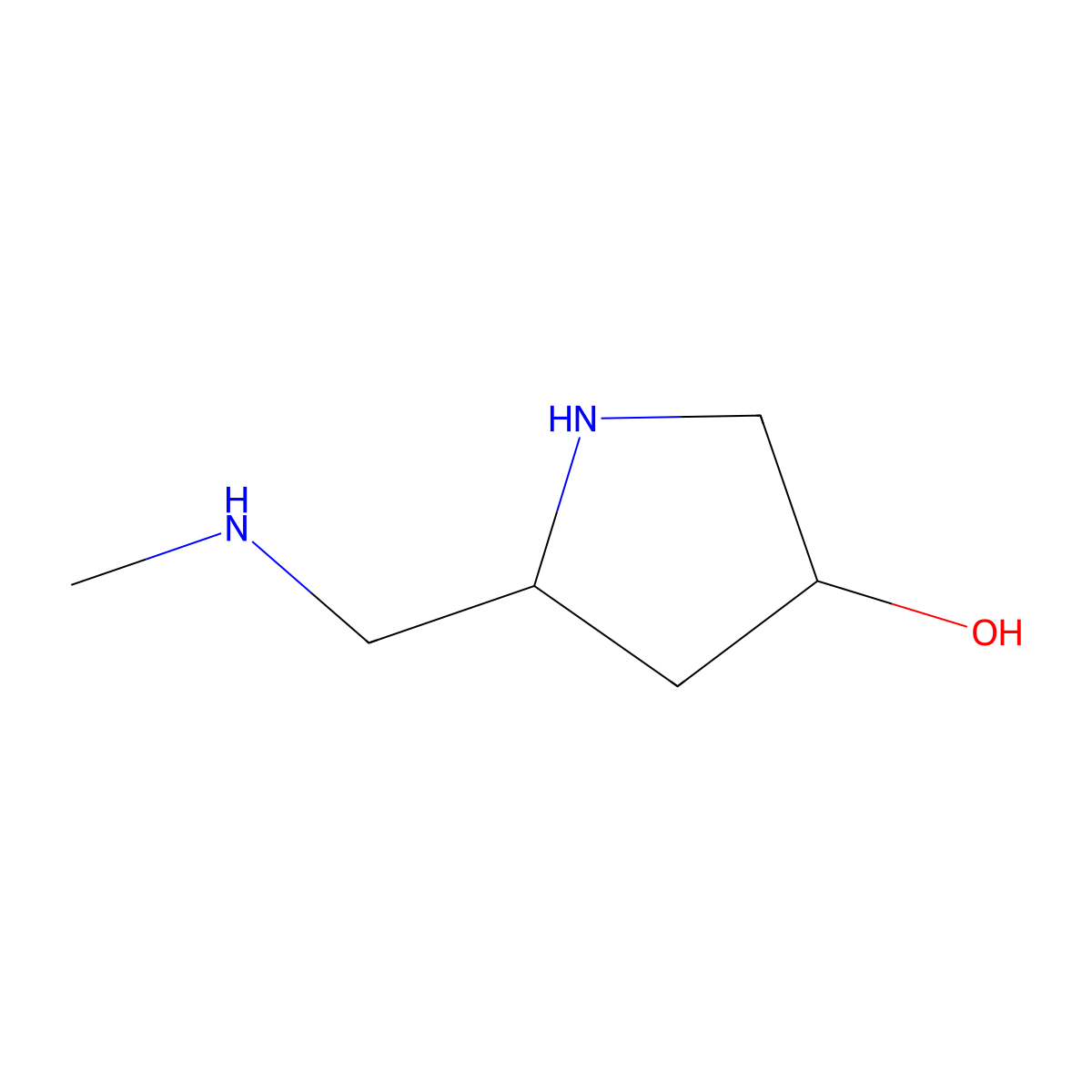5-[(Methylamino)methyl]pyrrolidin-3-ol molecular structure, CAS 1497881-04-5