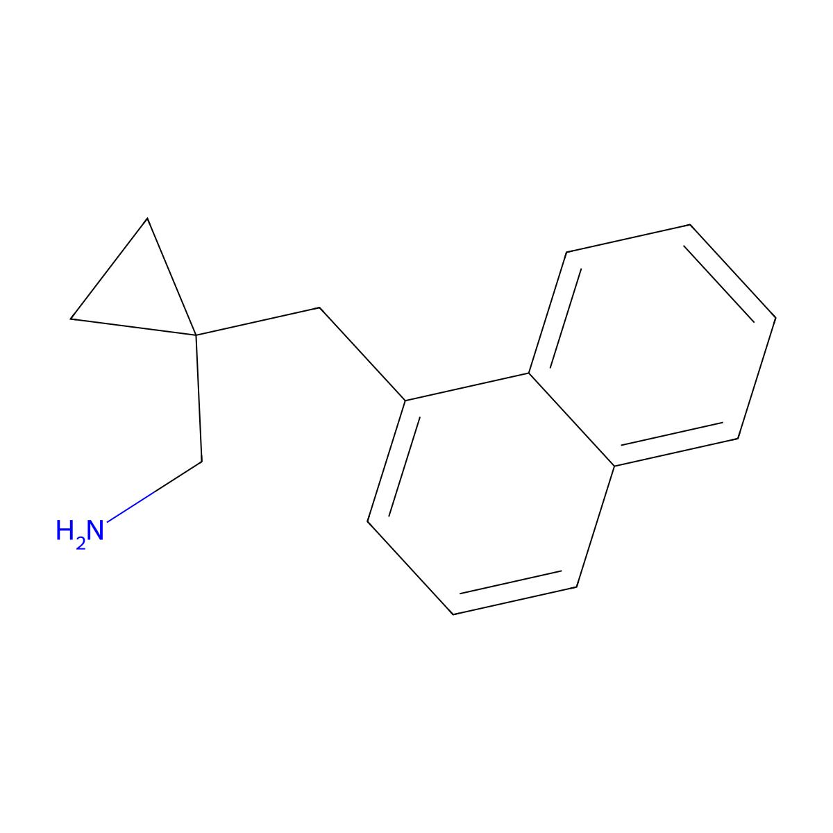 {1-[(Naphthalen-1-yl)methyl]cyclopropyl}methanamine molecular structure, CAS 1497881-35-2