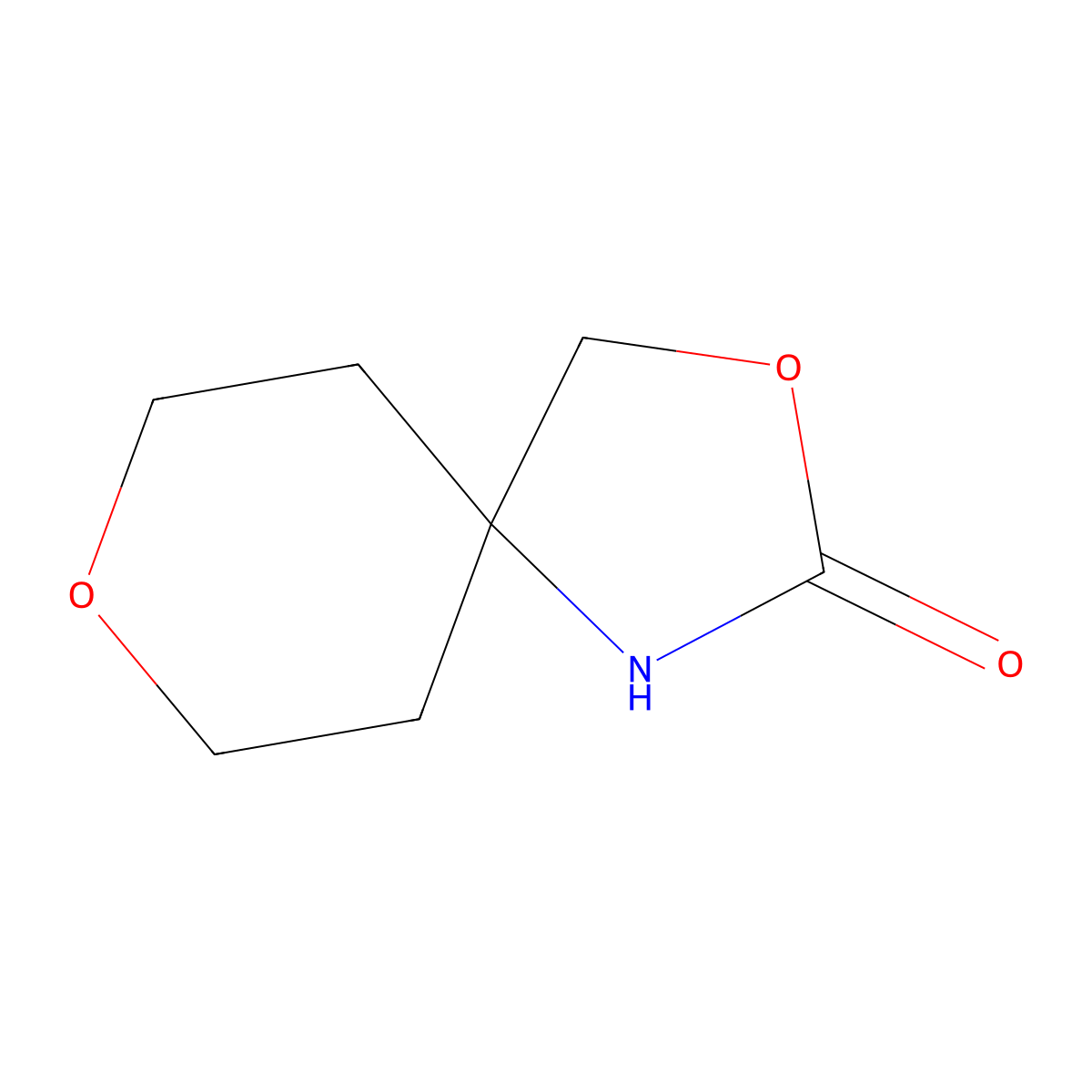 3,8-Dioxa-1-azaspiro[4.5]decan-2-one molecular structure, CAS 1497905-45-9