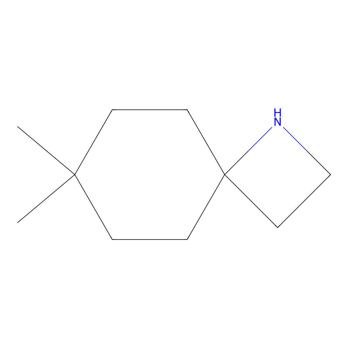7,7-Dimethyl-1-azaspiro[3.5]nonane molecular structure, CAS 1497917-00-6