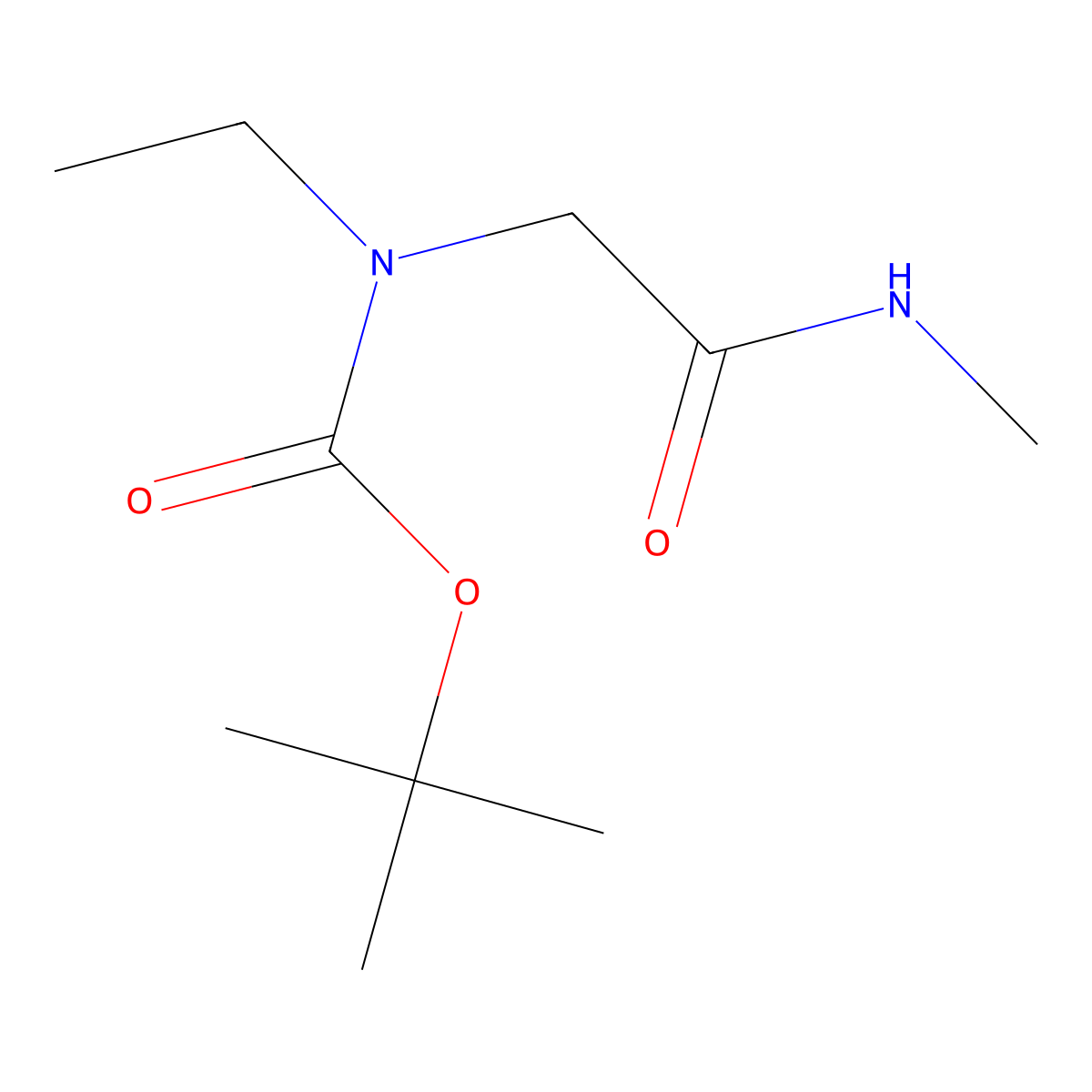 tert-butyl N-ethyl-N-[(methylcarbamoyl)methyl]carbamate molecular structure, CAS 149794-09-2