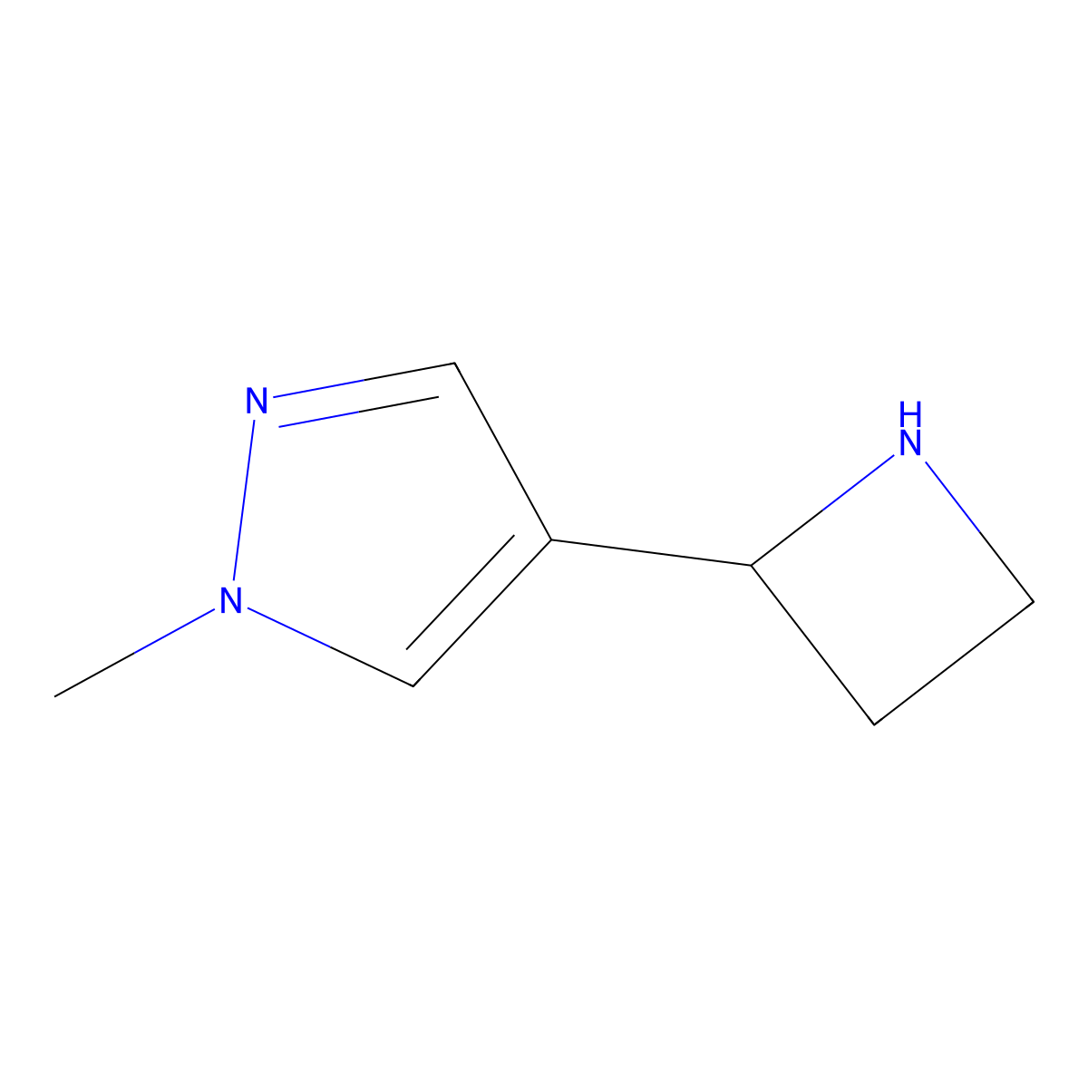 4-(azetidin-2-yl)-1-methyl-1H-pyrazole molecular structure, CAS 1497945-09-1