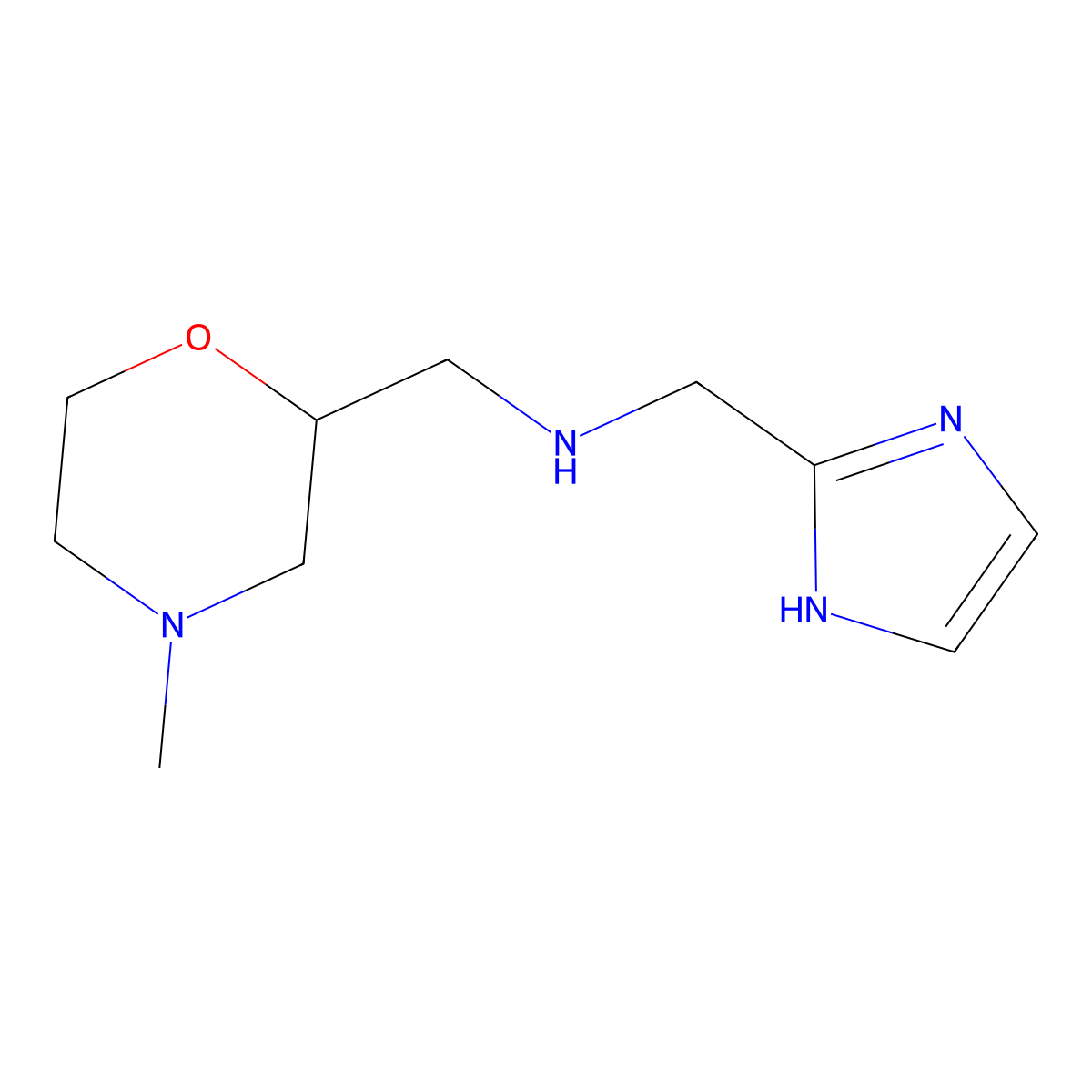 [(1H-imidazol-2-yl)methyl][(4-methylmorpholin-2-yl)methyl]amine molecular structure, CAS 1497948-30-7