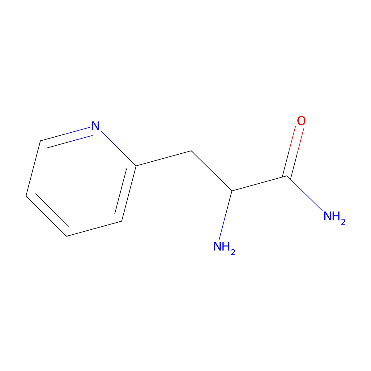2-Amino-3-(pyridin-2-YL)propanamide molecular structure, CAS 1497952-89-2
