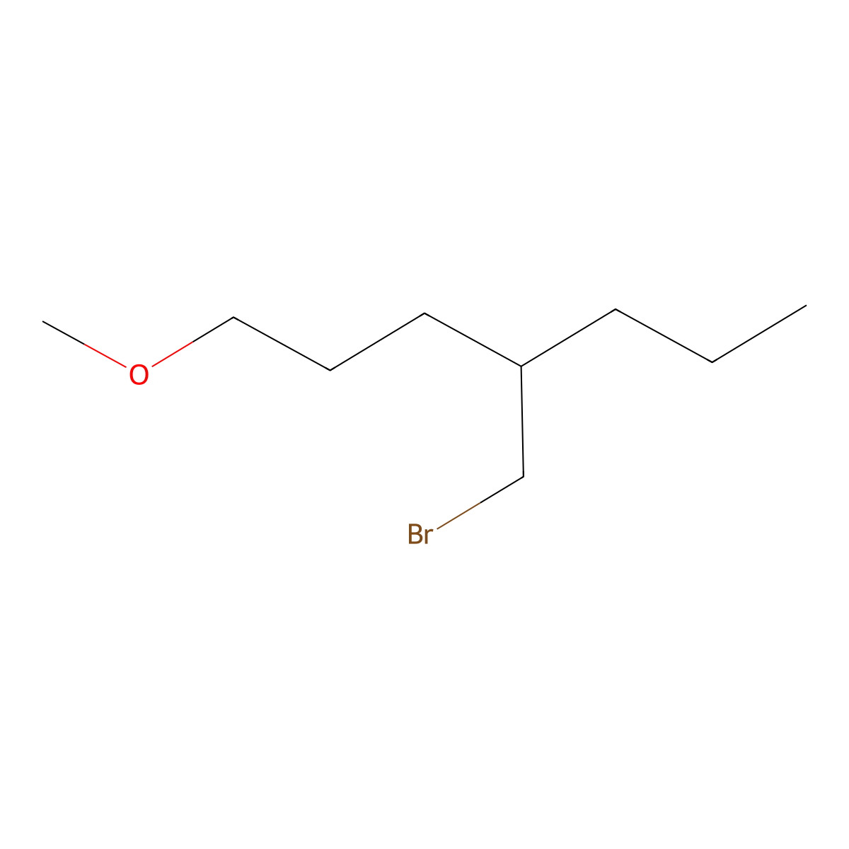 4-(Bromomethyl)-1-methoxyheptane molecular structure, CAS 1497955-56-2