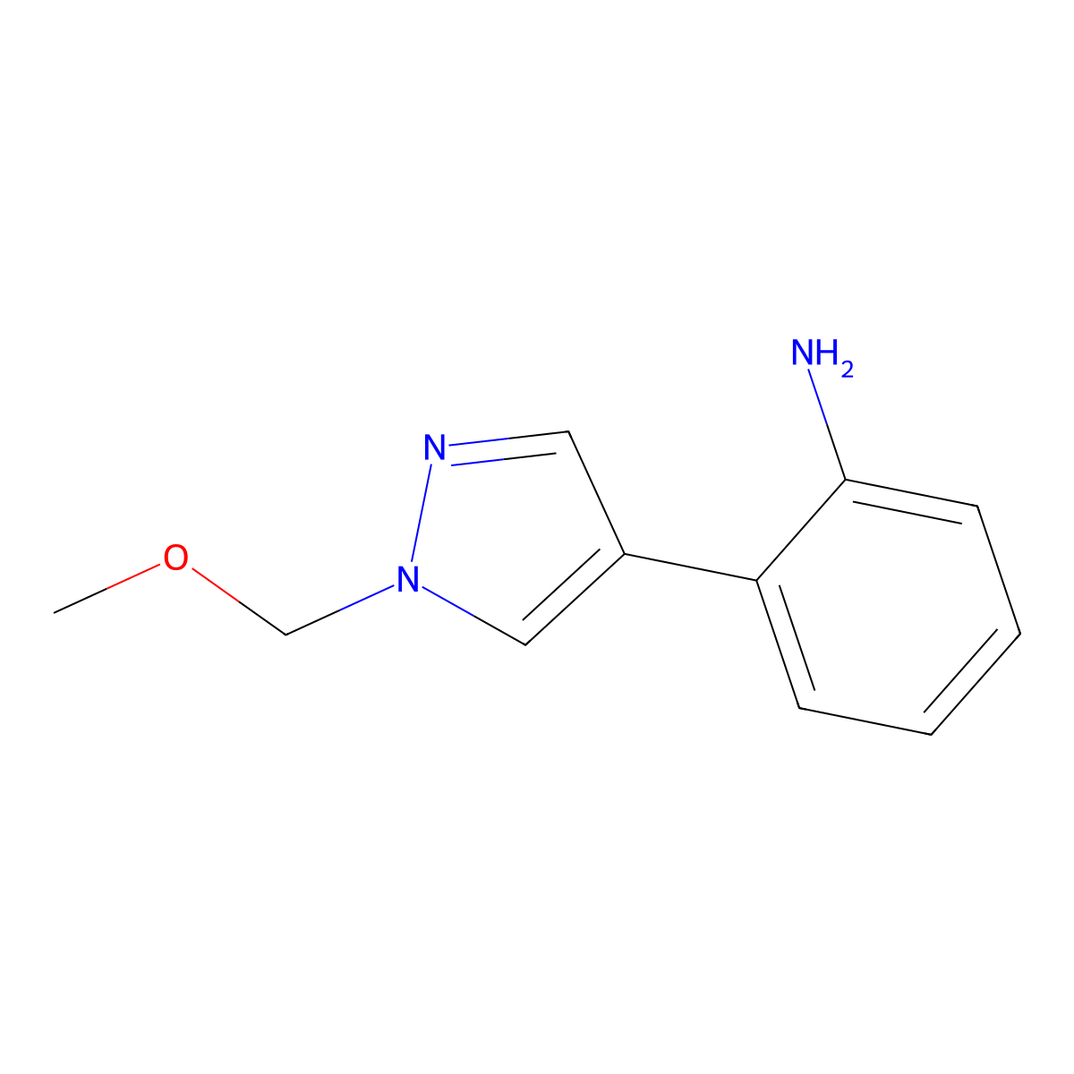 2-(1-(Methoxymethyl)-1h-pyrazol-4-yl)aniline molecular structure, CAS 1497972-38-9