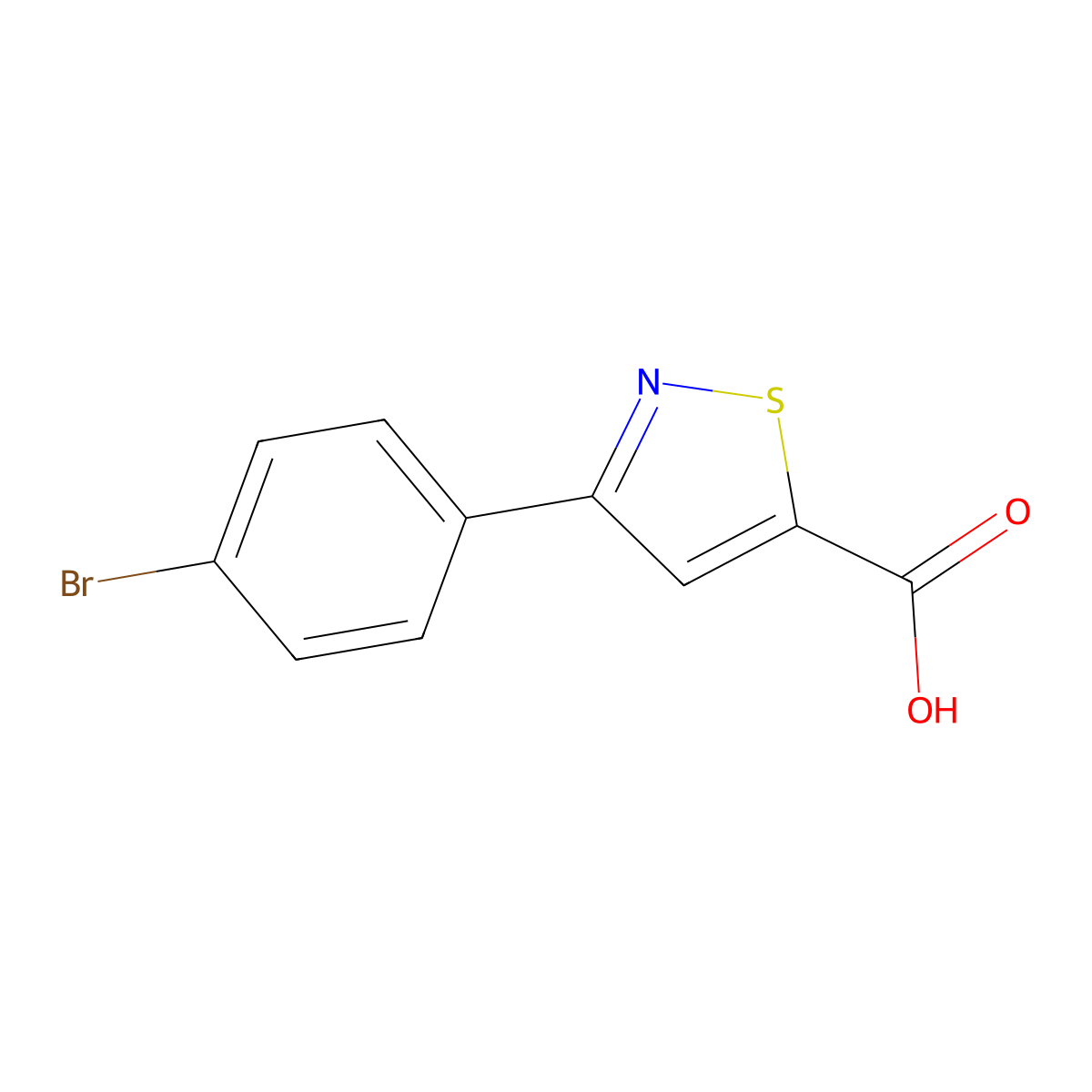 3-(4-Bromophenyl)isothiazole-5-carboxylic acid molecular structure, CAS 1497981-17-5