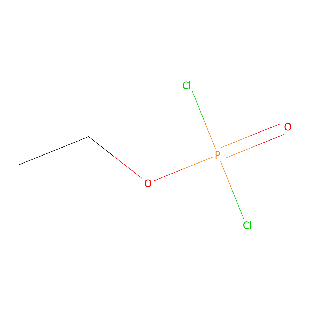 Ethyl dichlorophosphate molecular structure, CAS 1498-51-7