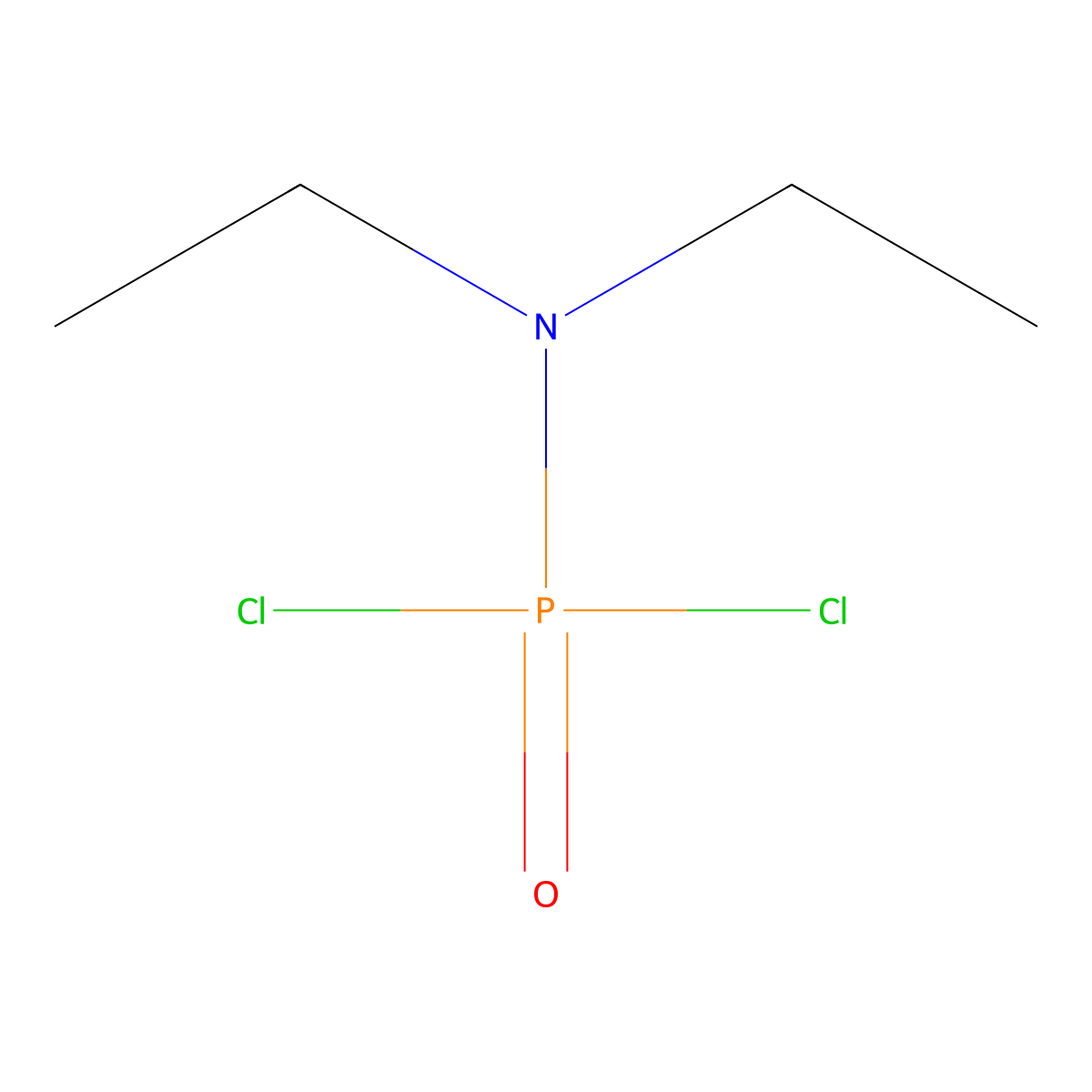 Diethylphosphoramidic dichloride molecular structure, CAS 1498-54-0