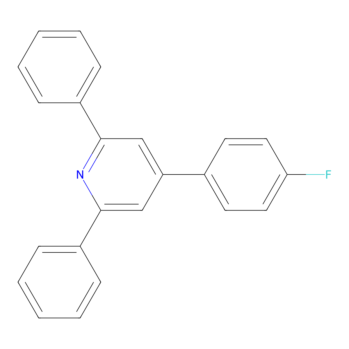4-(4-Fluorophenyl)-2,6-diphenylpyridine molecular structure, CAS 1498-83-5