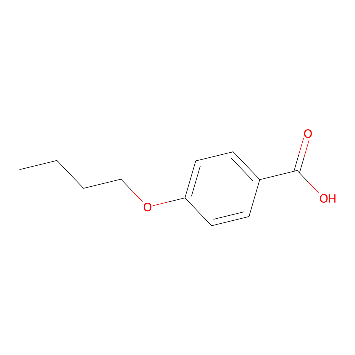 4-Butoxybenzoic acid molecular structure, CAS 1498-96-0