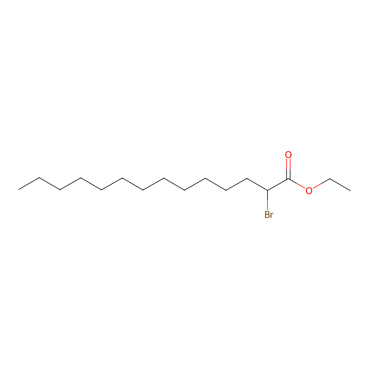 Tetradecanoic acid, 2-bromo-, ethyl ester molecular structure, CAS 14980-92-8