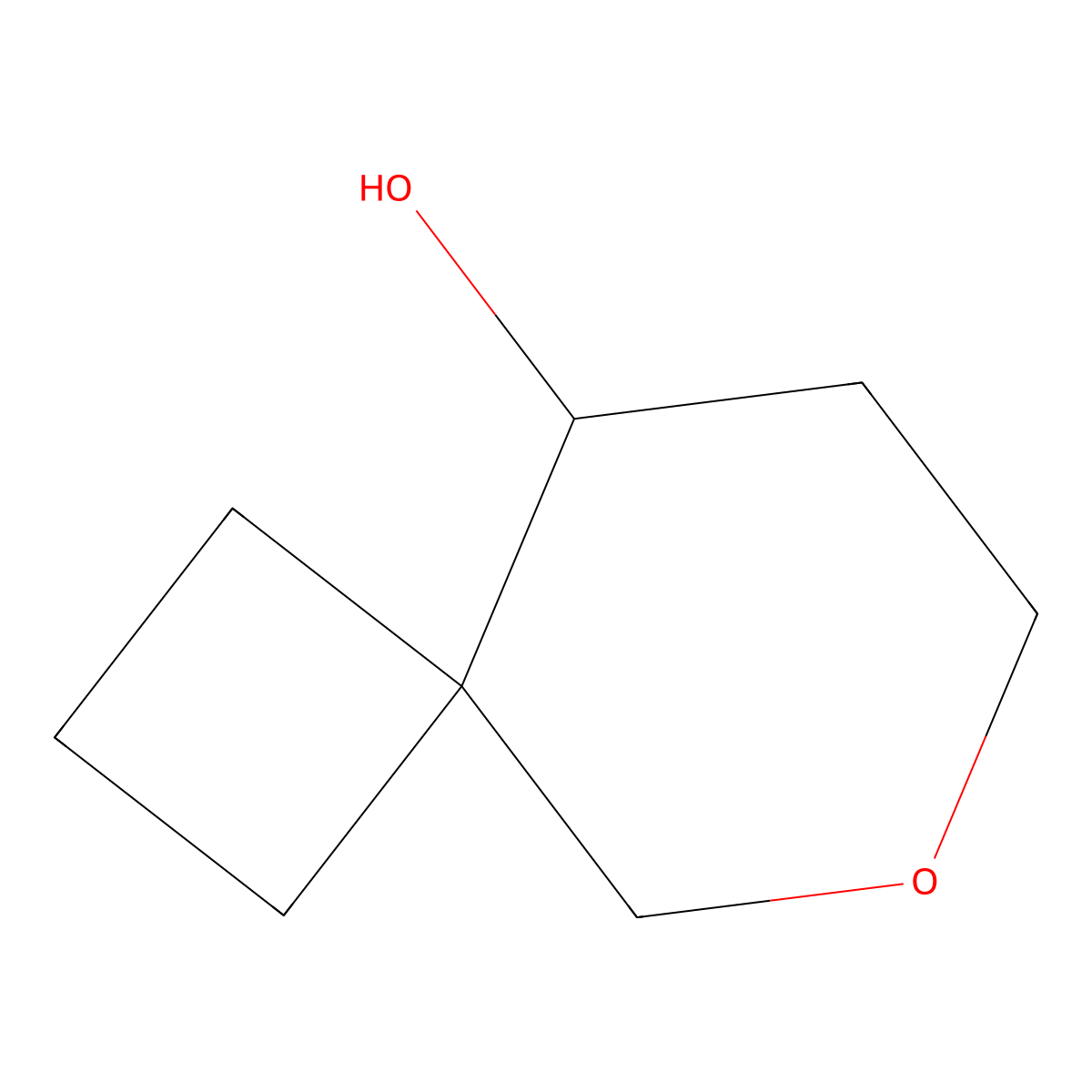 6-Oxaspiro[3.5]nonan-9-ol molecular structure, CAS 1498004-81-1