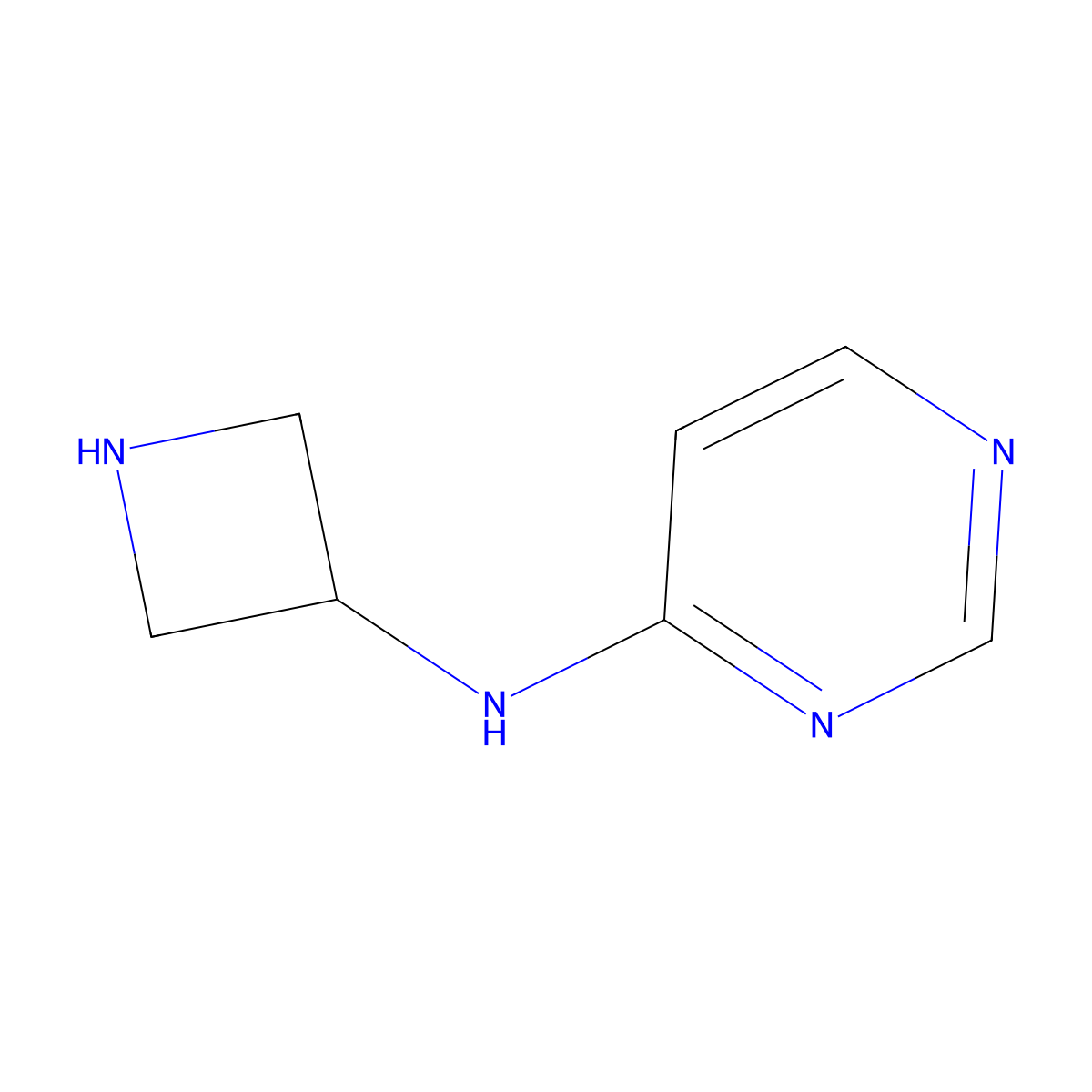 N-(azetidin-3-yl)pyrimidin-4-amine molecular structure, CAS 1498016-76-4