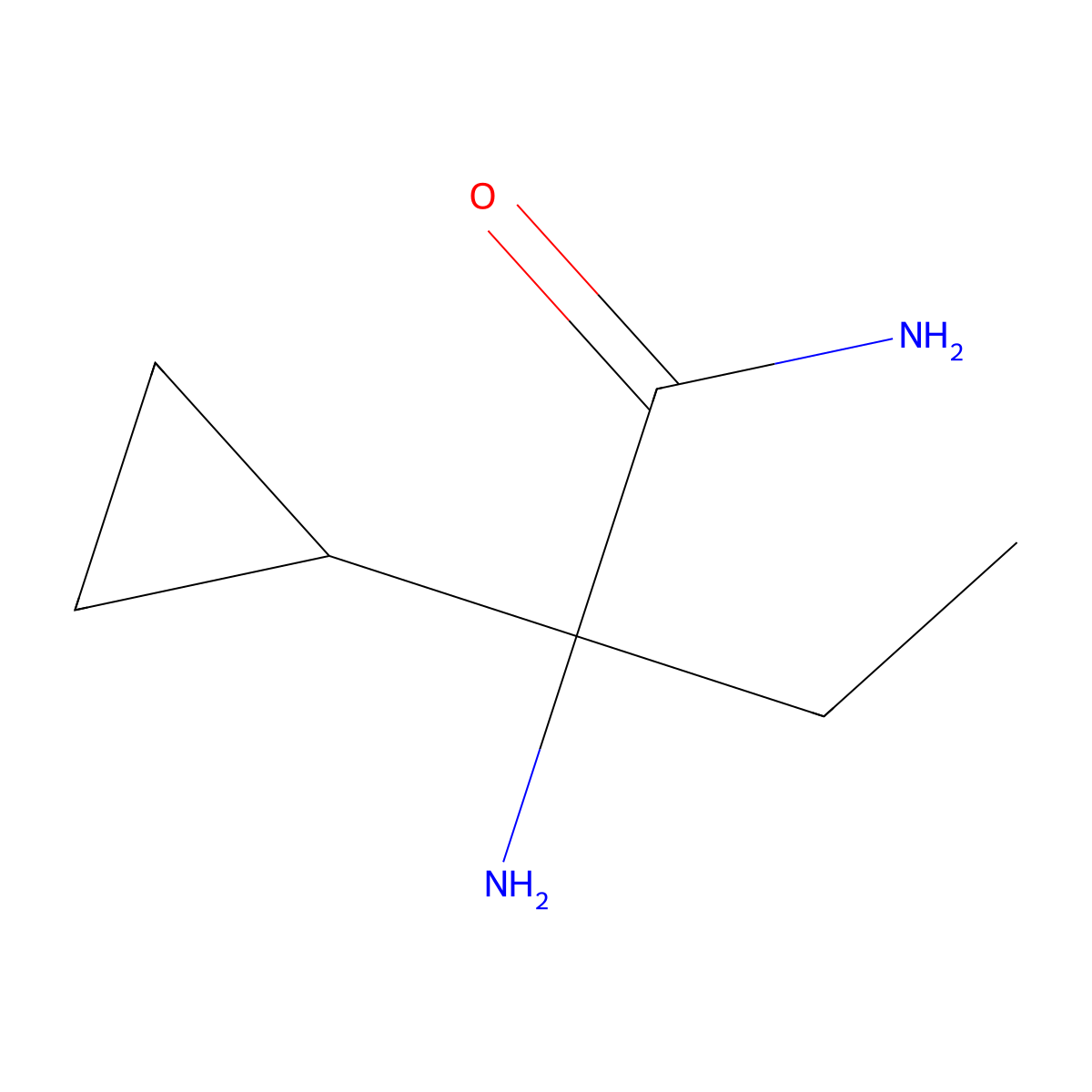 2-Amino-2-cyclopropylbutanamide molecular structure, CAS 1498031-35-8