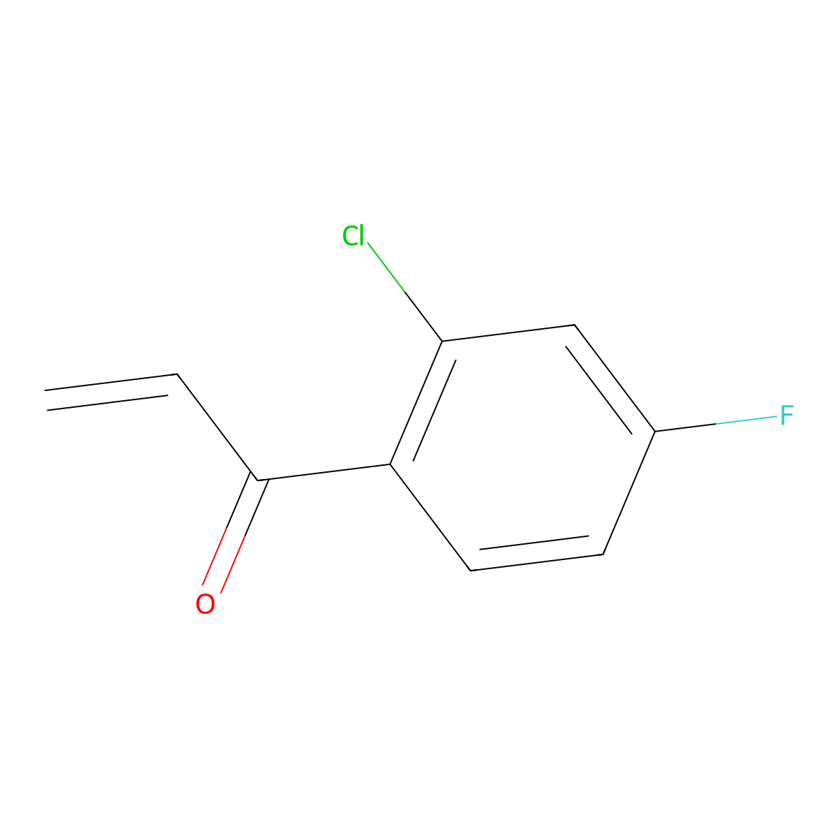 1-(2-Chloro-4-fluorophenyl)prop-2-en-1-one molecular structure, CAS 1498035-56-5