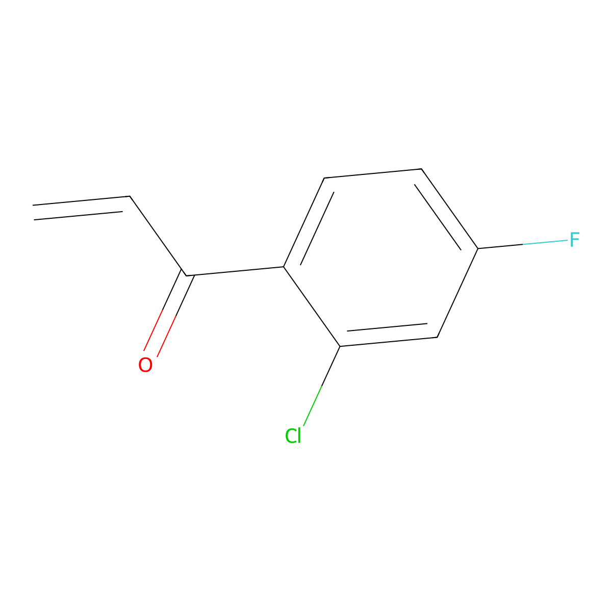 1-(2-Chloro-4-fluorophenyl)prop-2-en-1-one molecular structure, CAS 1498035-56-5