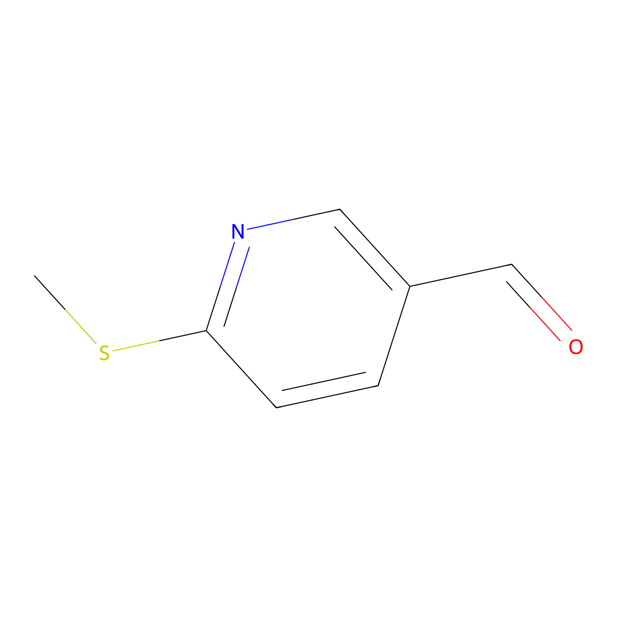 6-(Methylthio)-3-pyridinecarboxaldehyde molecular structure, CAS 149805-95-8