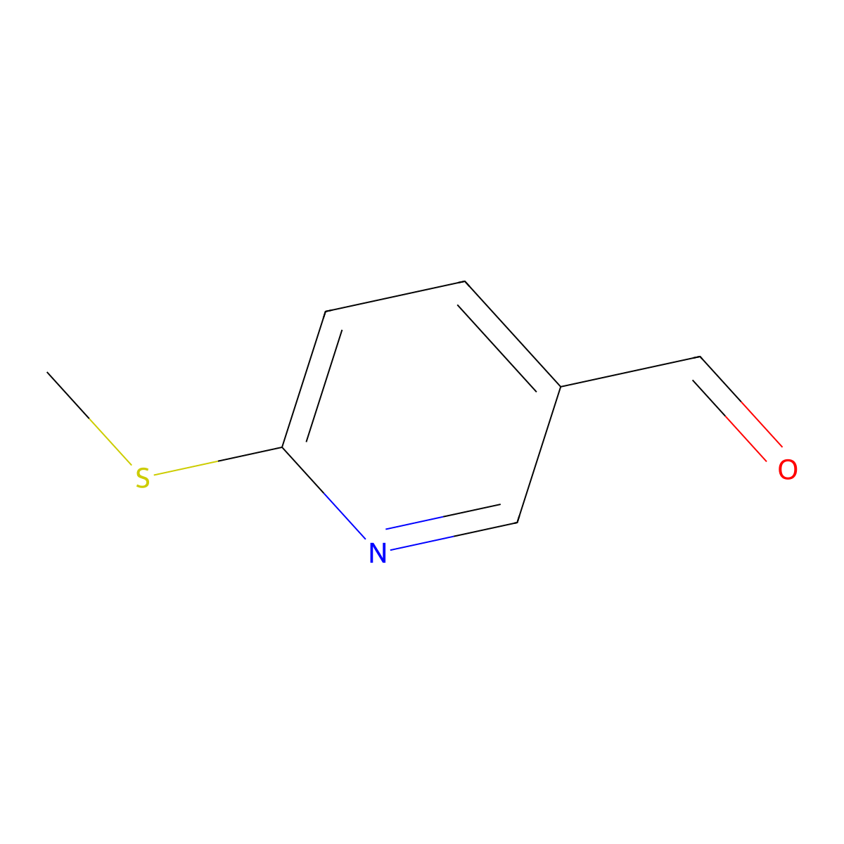 6-(Methylthio)-3-pyridinecarboxaldehyde molecular structure, CAS 149805-95-8
