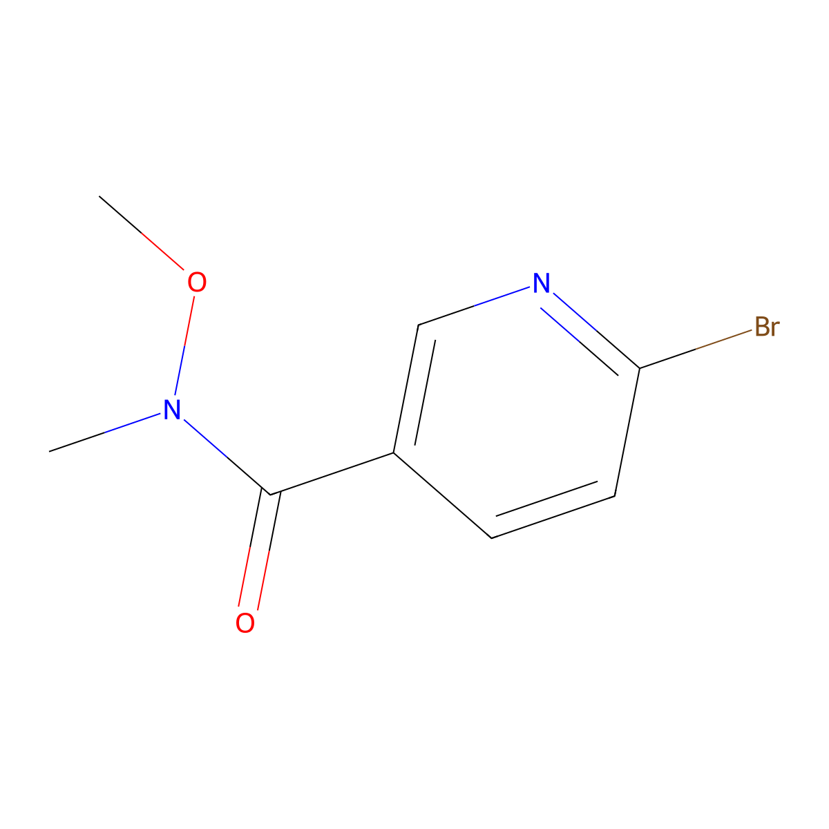 6-Bromo-N-methoxy-N-methylnicotinamide molecular structure, CAS 149806-05-3