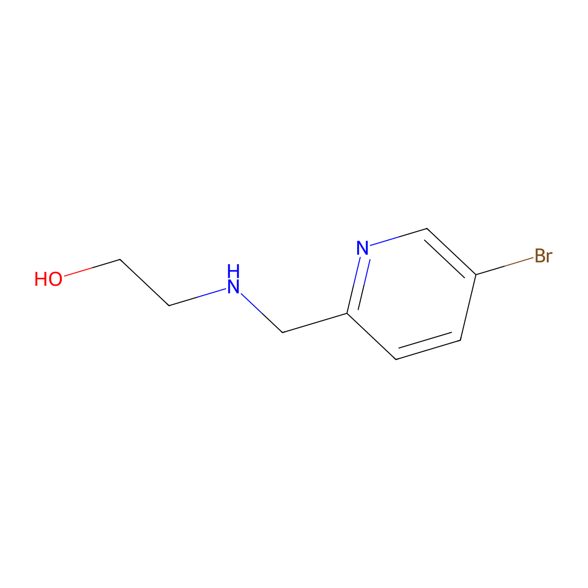 2-[(5-Bromopyridin-2-YL)methylamino]ethanol molecular structure, CAS 149806-47-3