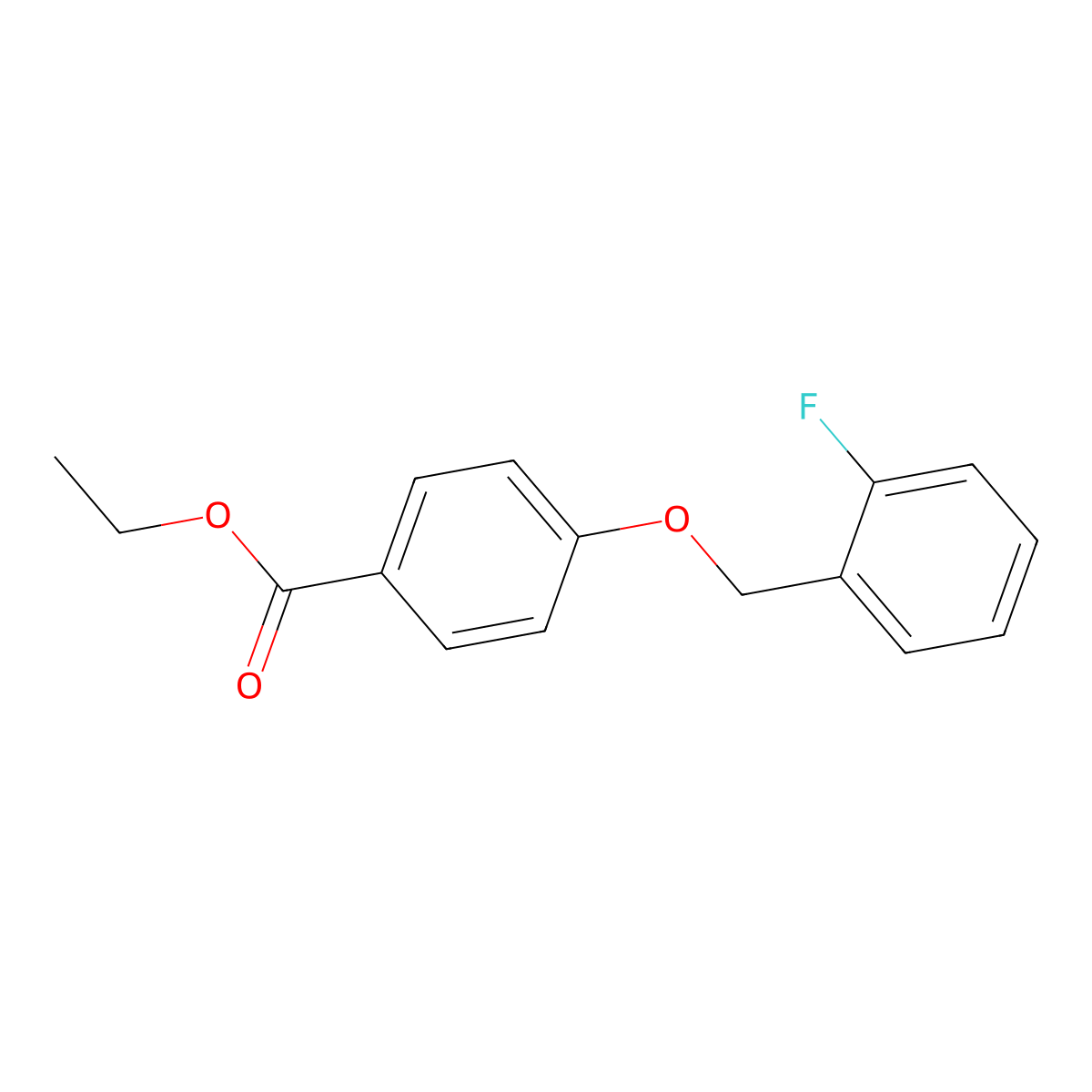 Ethyl 4-((2-fluorobenzyl)oxy)benzoate molecular structure, CAS 1498060-48-2