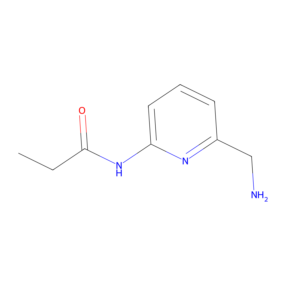 N-[6-(Aminomethyl)pyridin-2-YL]propanamide molecular structure, CAS 1498063-73-2
