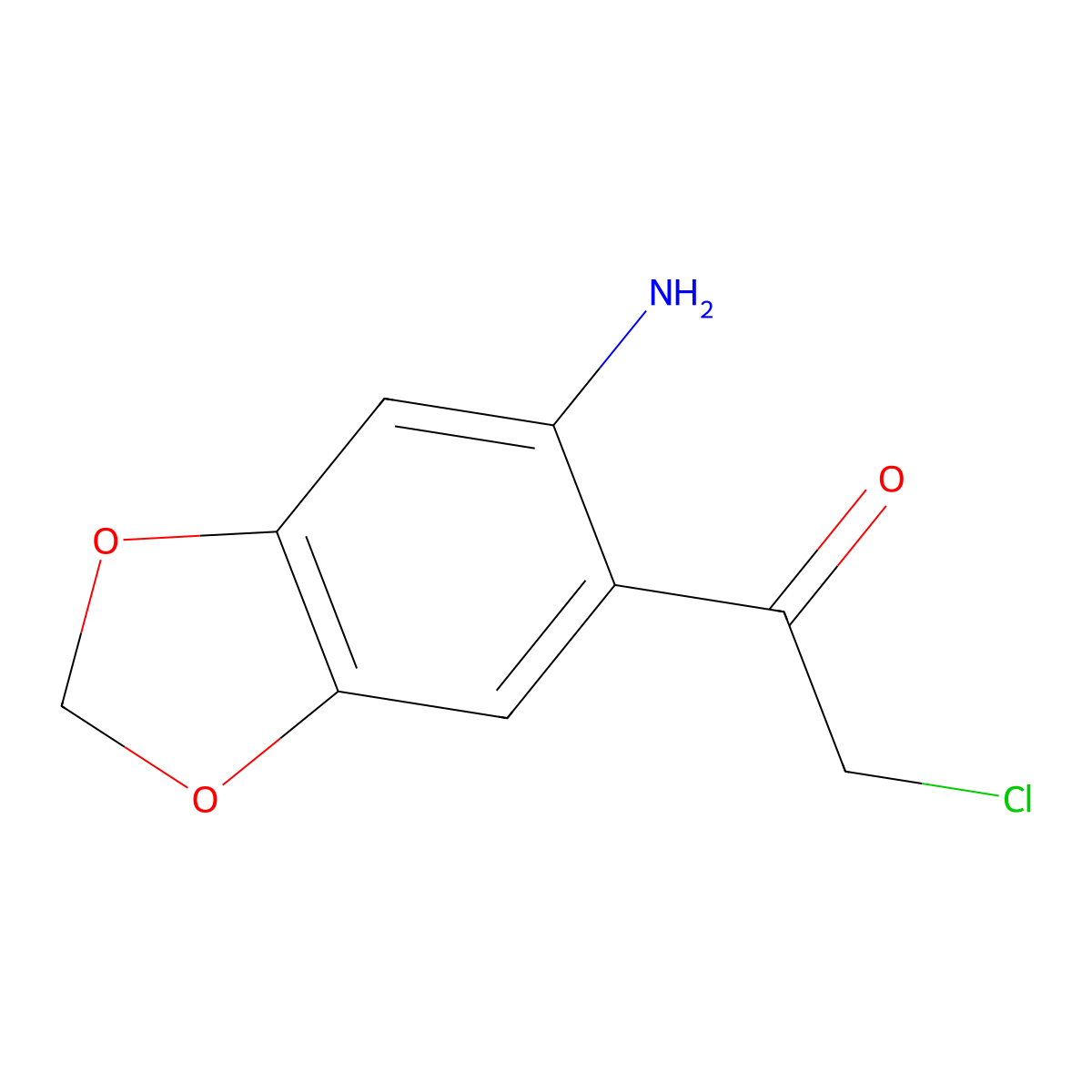 1-(6-Aminobenzo[d][1,3]dioxol-5-yl)-2-chloroethanone molecular structure, CAS 149809-26-7