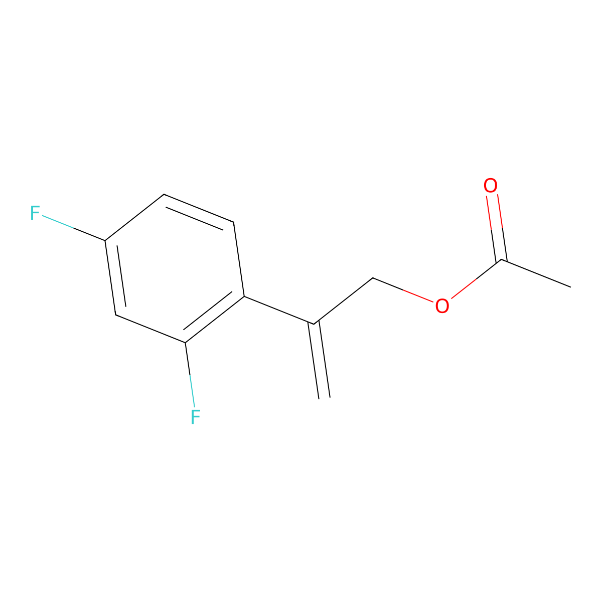 2-(2,4-Difluorophenyl)prop-2-en-1-yl acetate molecular structure, CAS 149809-34-7