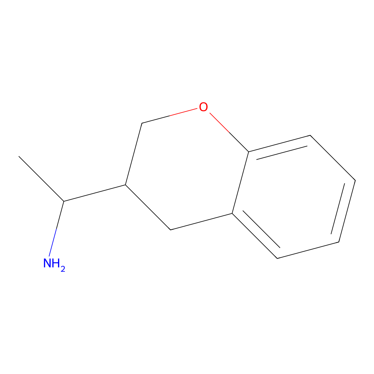 1-(3,4-dihydro-2H-1-benzopyran-3-yl)ethan-1-amine molecular structure, CAS 1498091-05-6