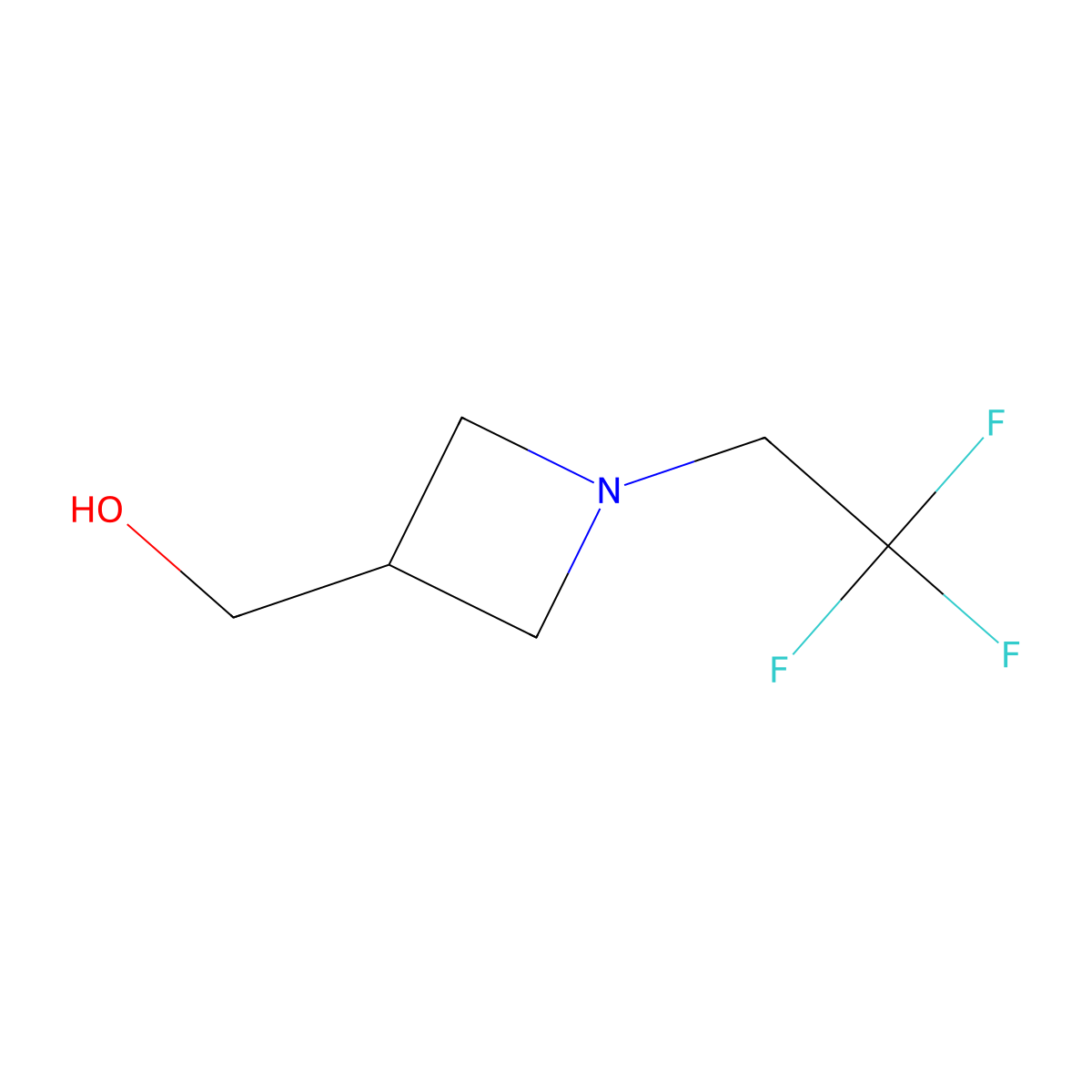 [1-(2,2,2-Trifluoroethyl)azetidin-3-yl]methanol molecular structure, CAS 1498106-29-8