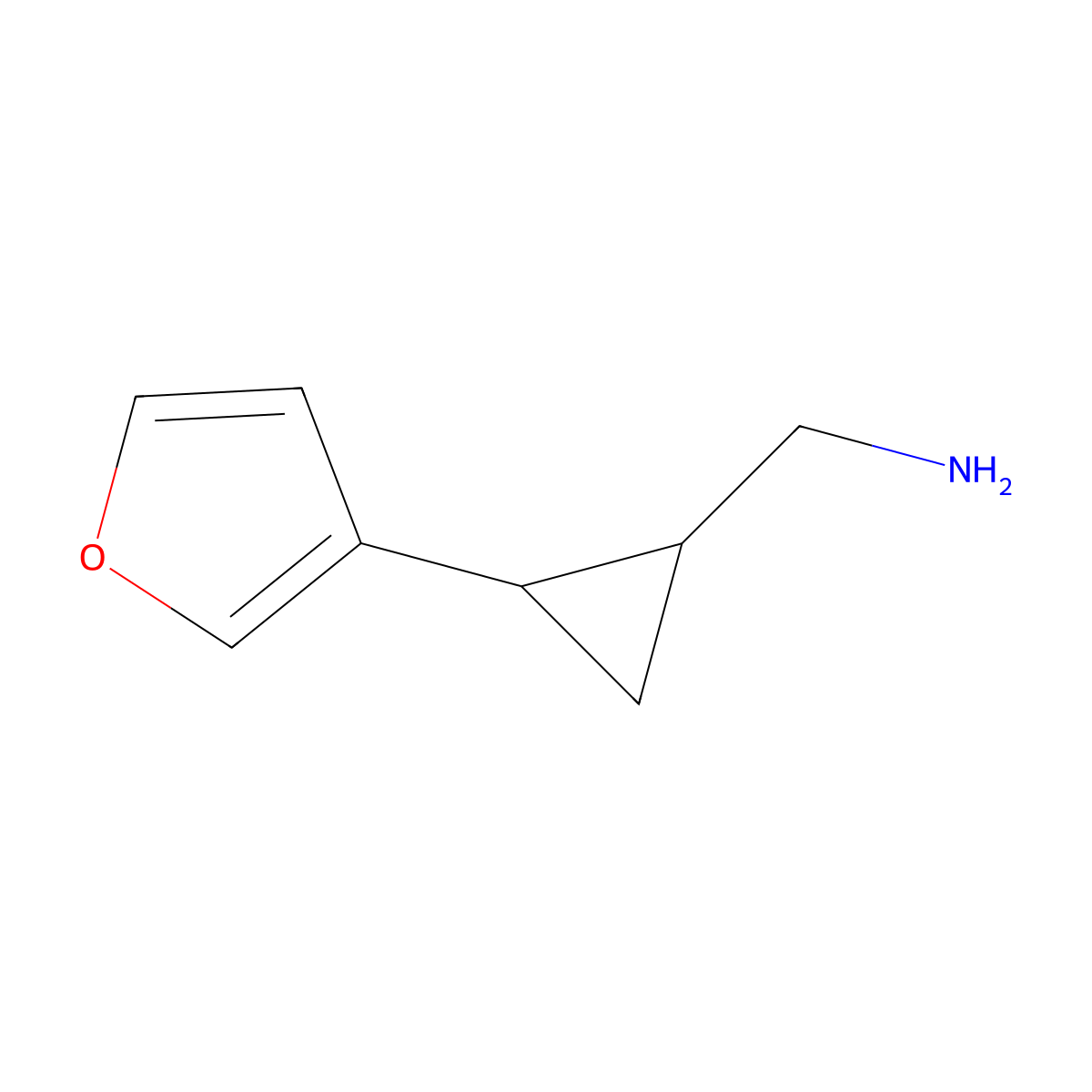 (2-(Furan-3-yl)cyclopropyl)methanamine molecular structure, CAS 1498150-44-9