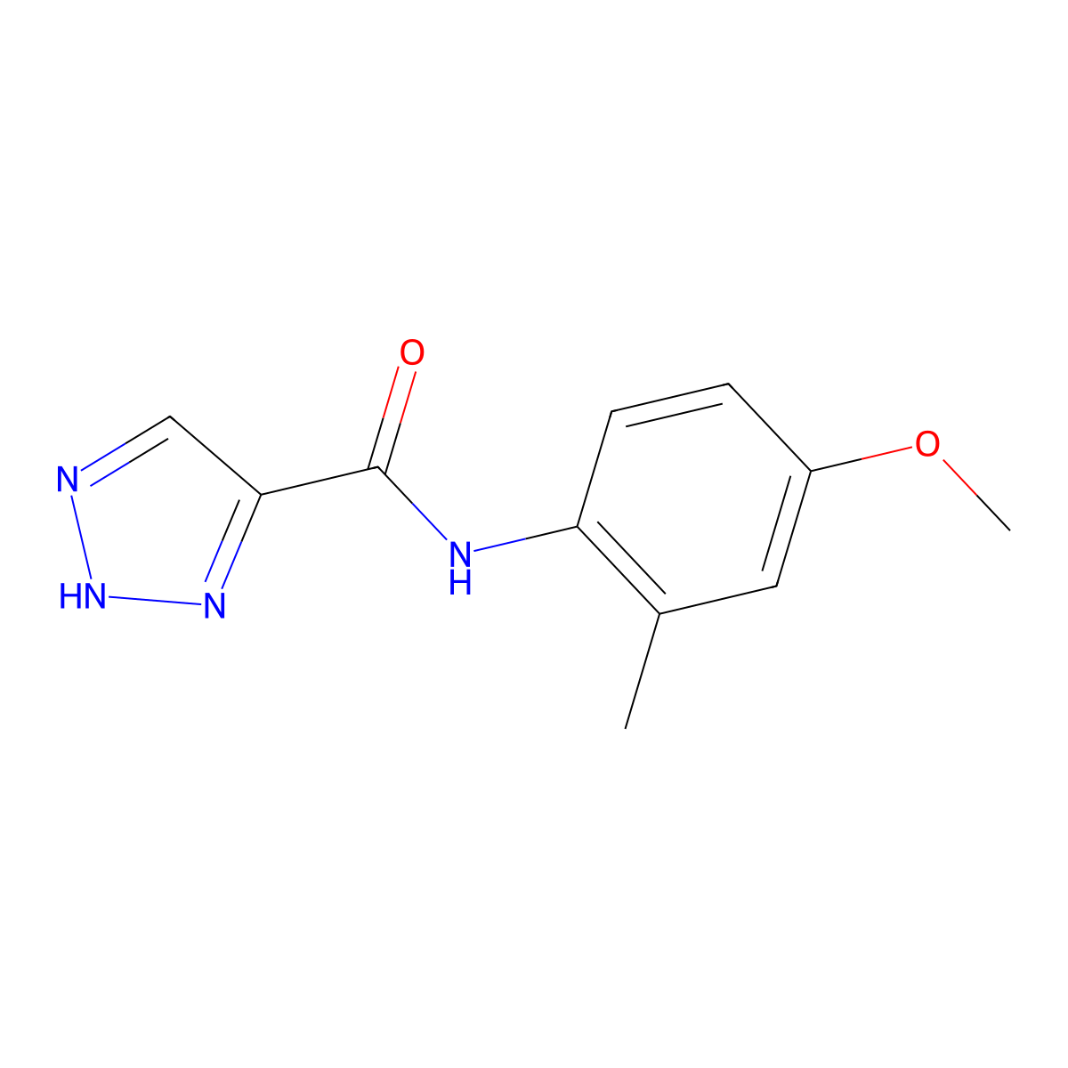 N-(4-methoxy-2-methylphenyl)-1H-1,2,3-triazole-5-carboxamide molecular structure, CAS 1498155-47-7