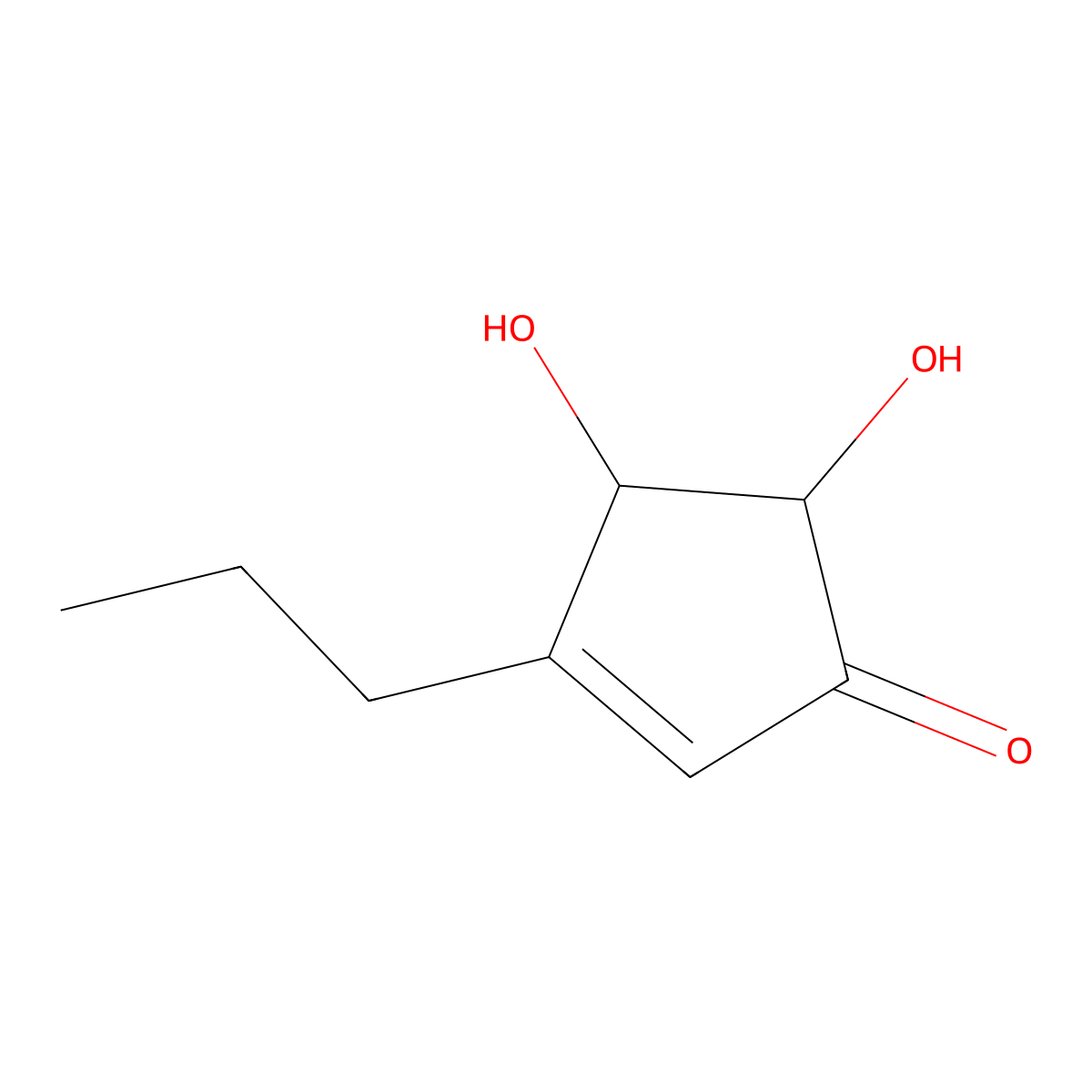 4,5-Dihydroxy-3-propylcyclopent-2-EN-1-one molecular structure, CAS 149816-33-1