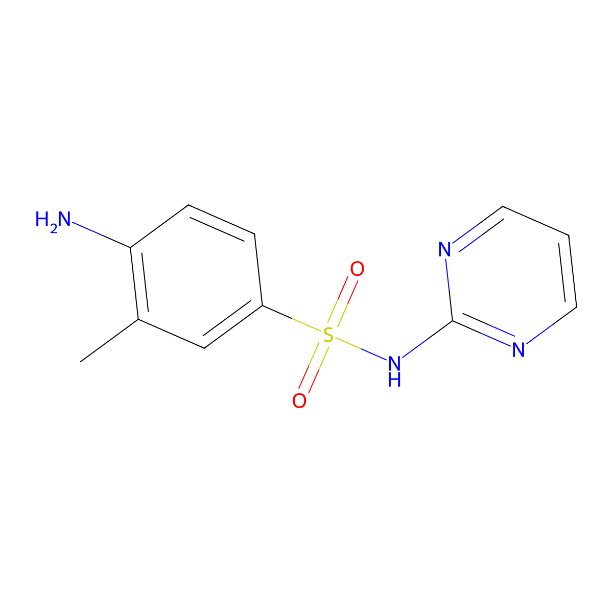 4-Amino-3-methyl-N-(pyrimidin-2-yl)benzene-1-sulfonamide molecular structure, CAS 1498163-48-6