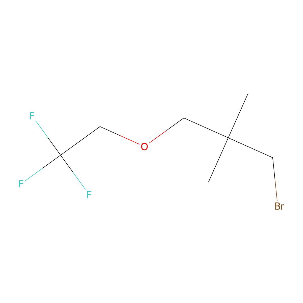 1-Bromo-2,2-dimethyl-3-(2,2,2-trifluoroethoxy)propane molecular structure, CAS 1498165-32-4